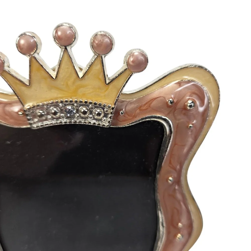 Petite Princess Crown Enamel Picture Photo Frame Girls Room Baby Decor READ